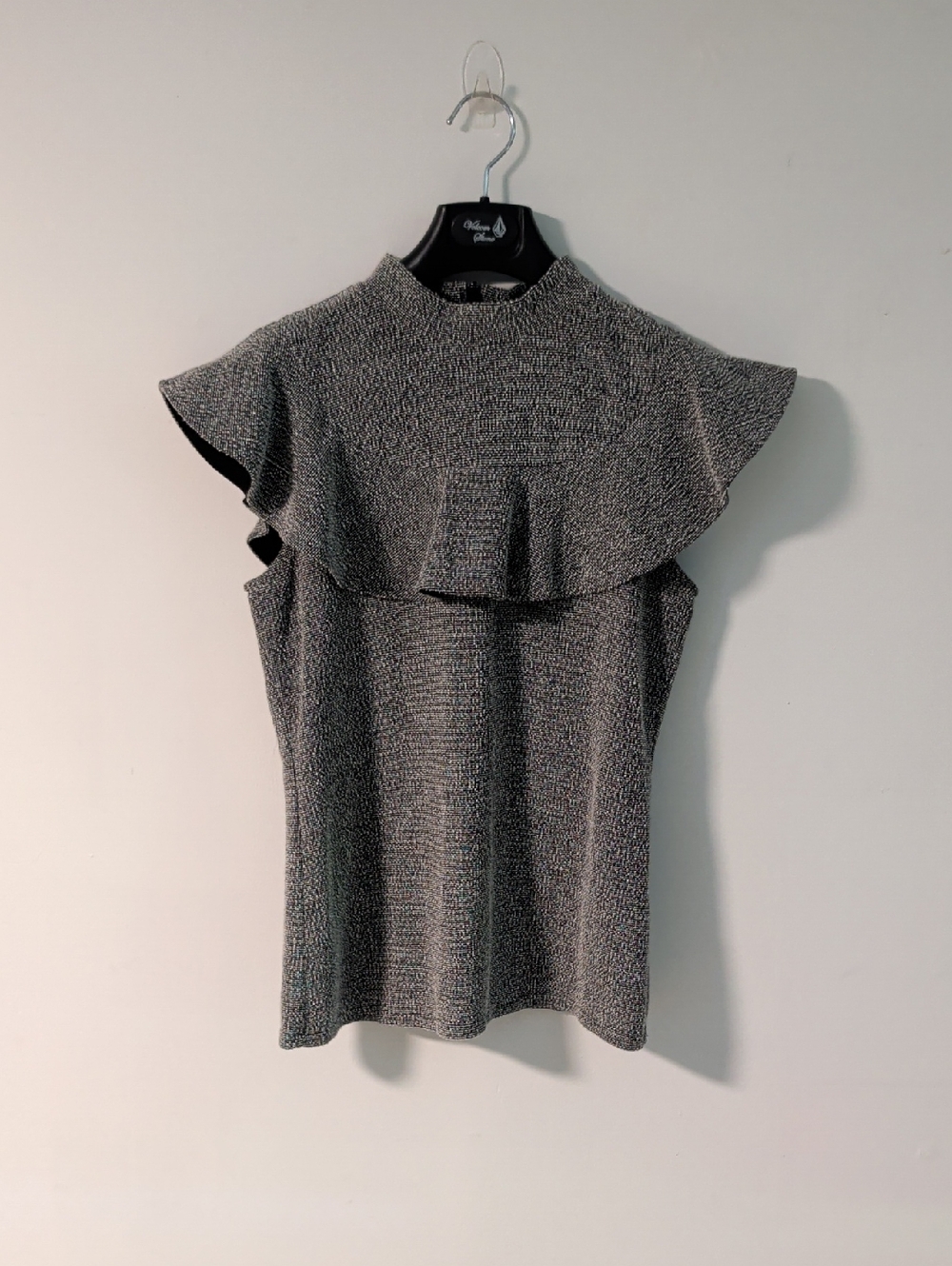 Banana Republic Black and White Textured Knit Top
